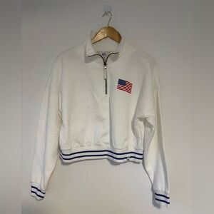 White Crop Style Sweater